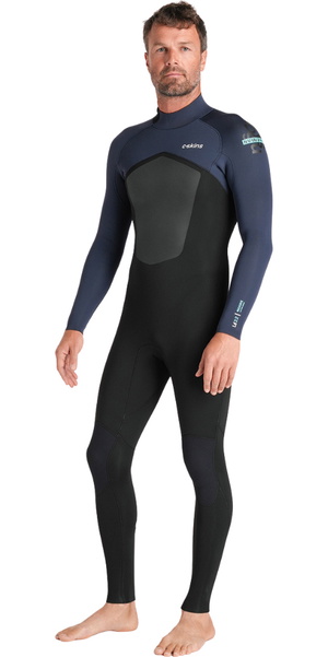 2026 C-Skins Mens Nuwave Legend 3/2mm Back Zip Wetsuit C-NLE32MBZ - Black / Bluestone / Petrol